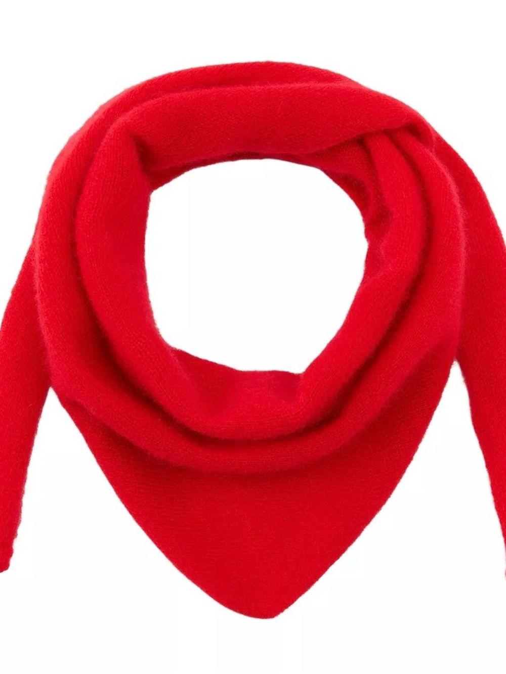 Zara Red Triangle Knit Scarf